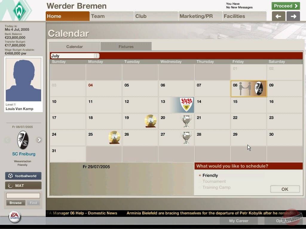 Скриншот из игры FIFA Manager 06 - 101