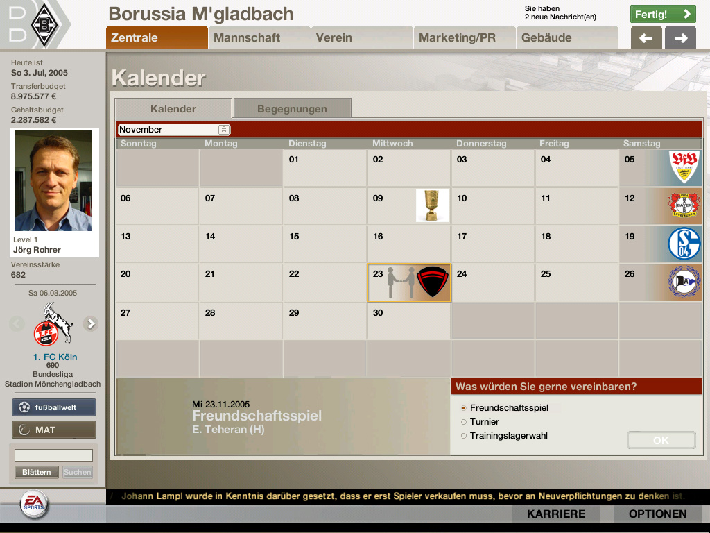 Скриншот из игры FIFA Manager 06 - 134