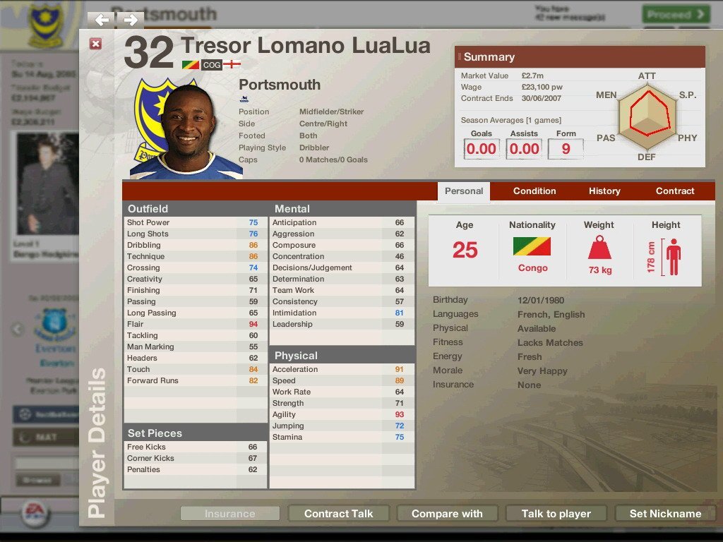 Скриншот из игры FIFA Manager 06 - 91
