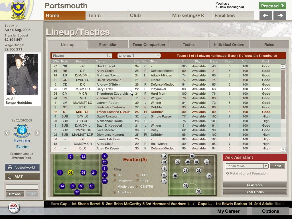 Скриншот из игры FIFA Manager 06 - 104