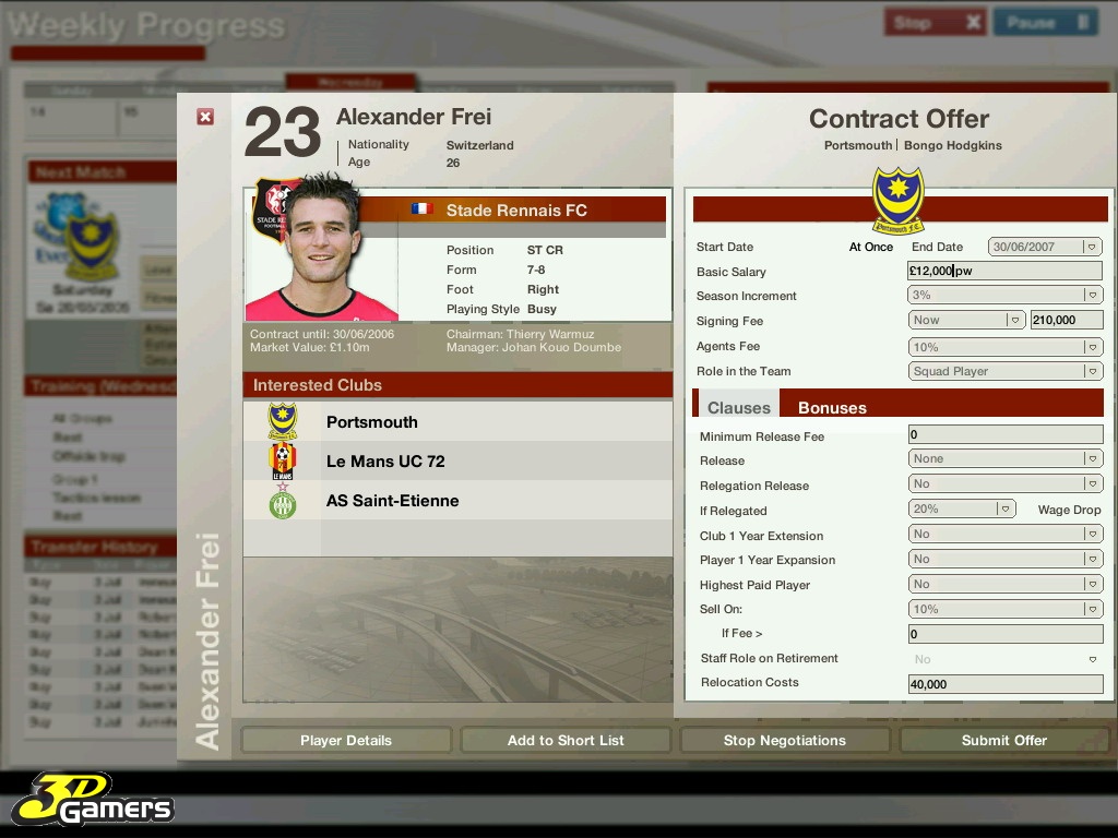 Скриншот из игры FIFA Manager 06 - 163
