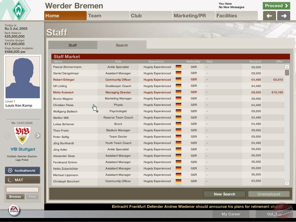 Скриншот из игры FIFA Manager 06 - 78