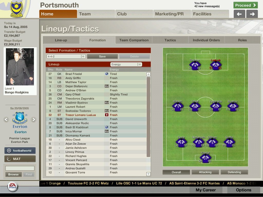 Скриншот из игры FIFA Manager 06 - 95