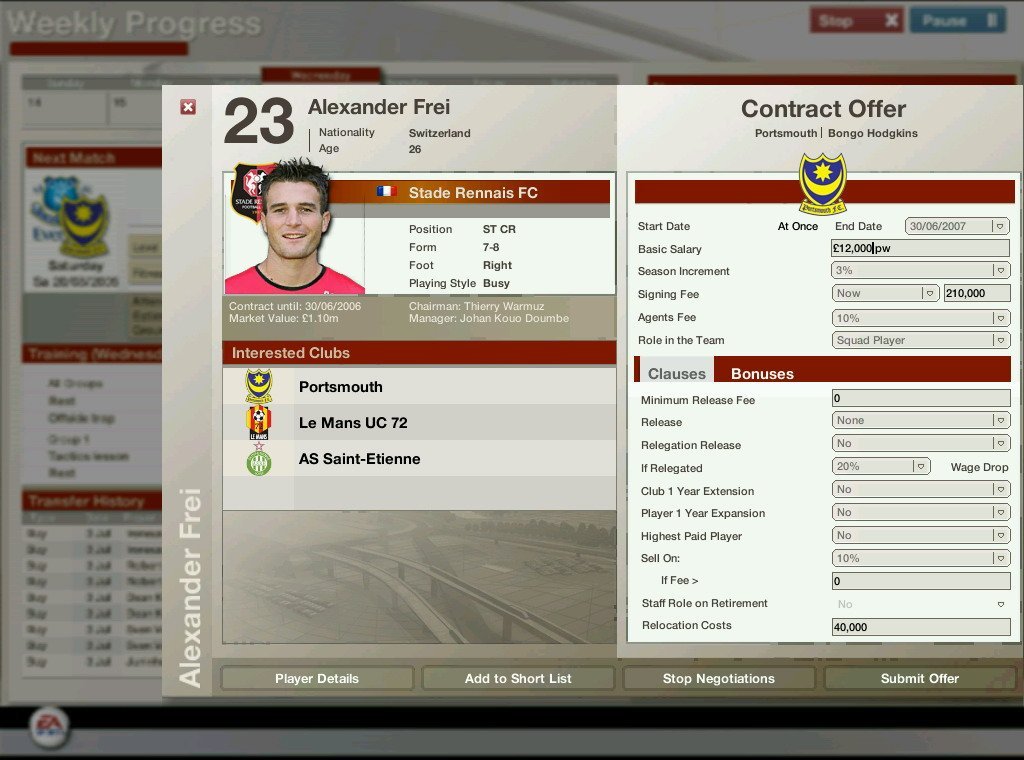 Скриншот из игры FIFA Manager 06 - 161