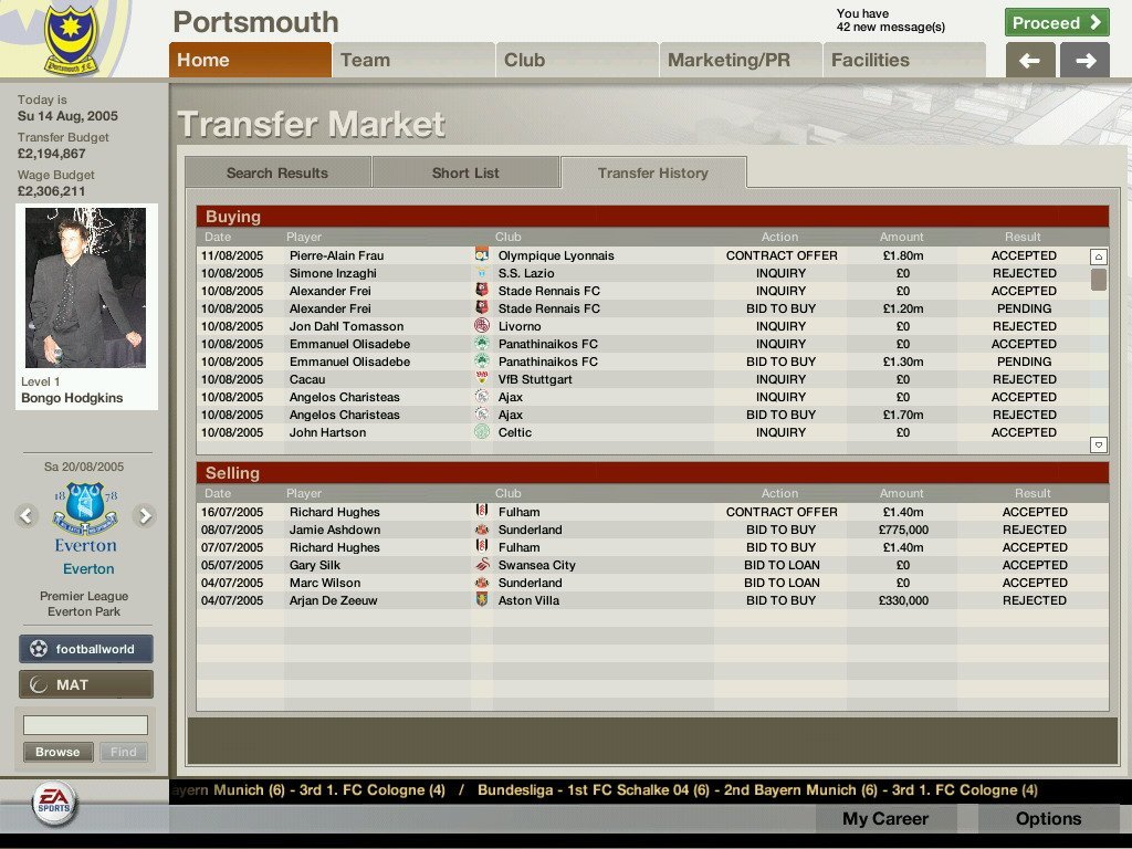 Скриншот из игры FIFA Manager 06 - 131