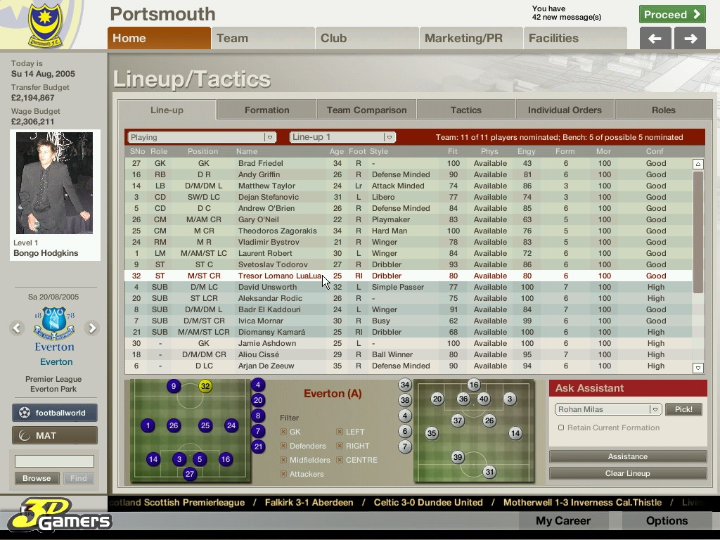 Скриншот из игры FIFA Manager 06 - 176