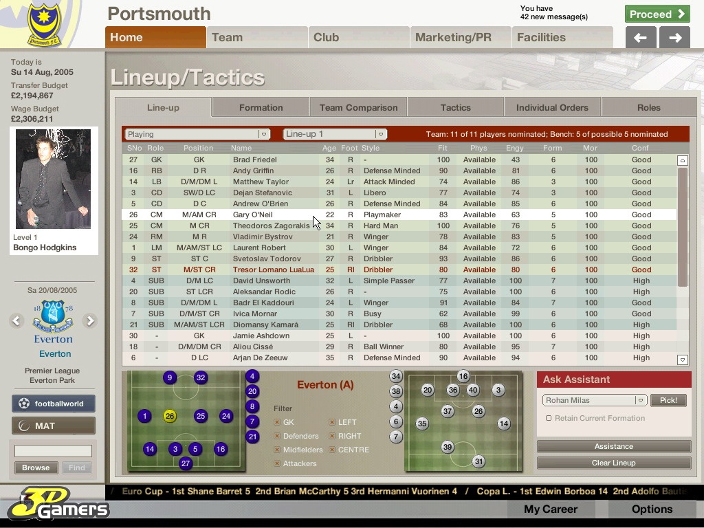 Скриншот из игры FIFA Manager 06 - 27