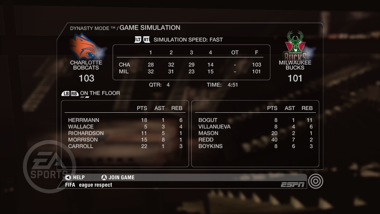 Скриншот из игры NBA Live 08 - 23