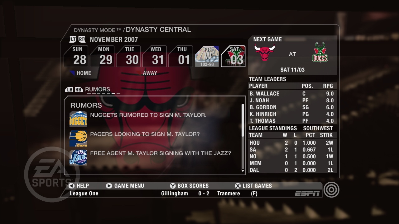 Скриншот из игры NBA Live 08 - 70