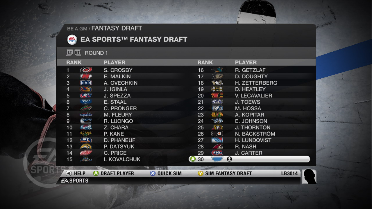 Скриншот из игры NHL 10 - 24