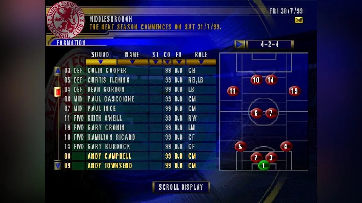 Скриншот из игры FA Premier League Football Manager 2002 - 8