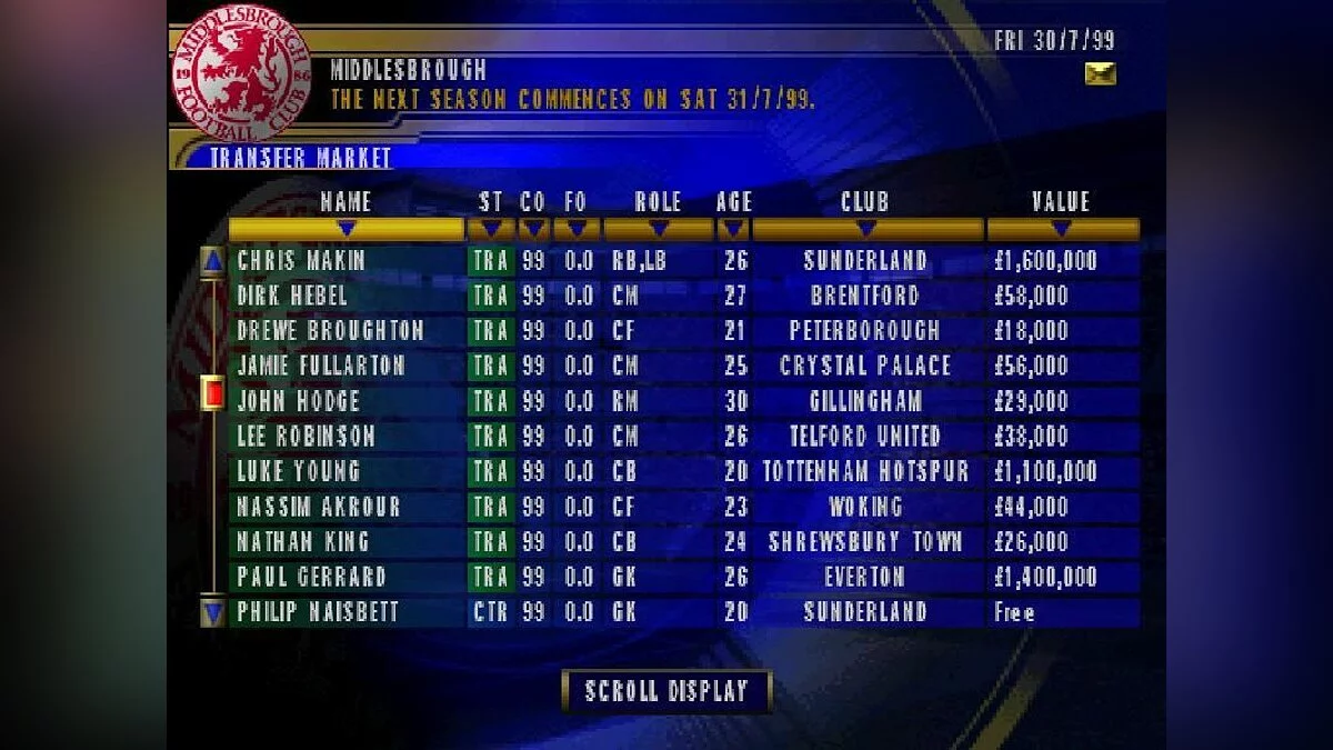 Скриншот из игры FA Premier League Football Manager 2002 - 4