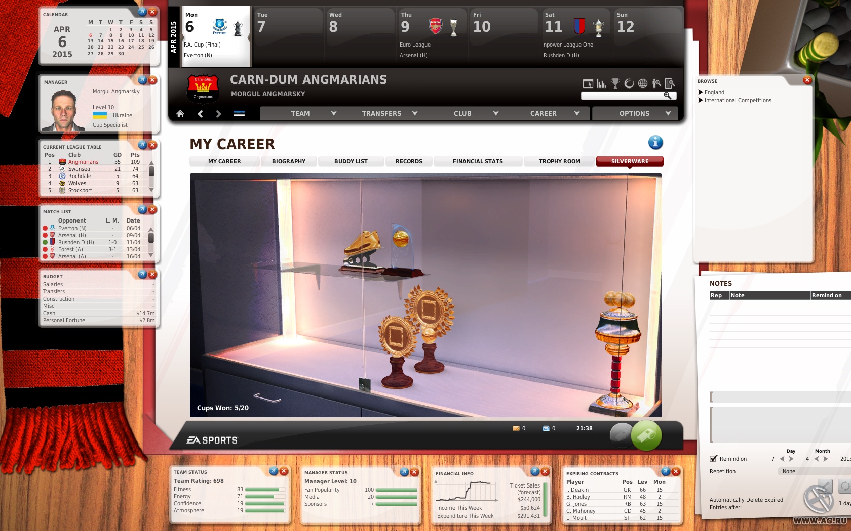 Скриншот из игры FIFA Manager 11 - 46