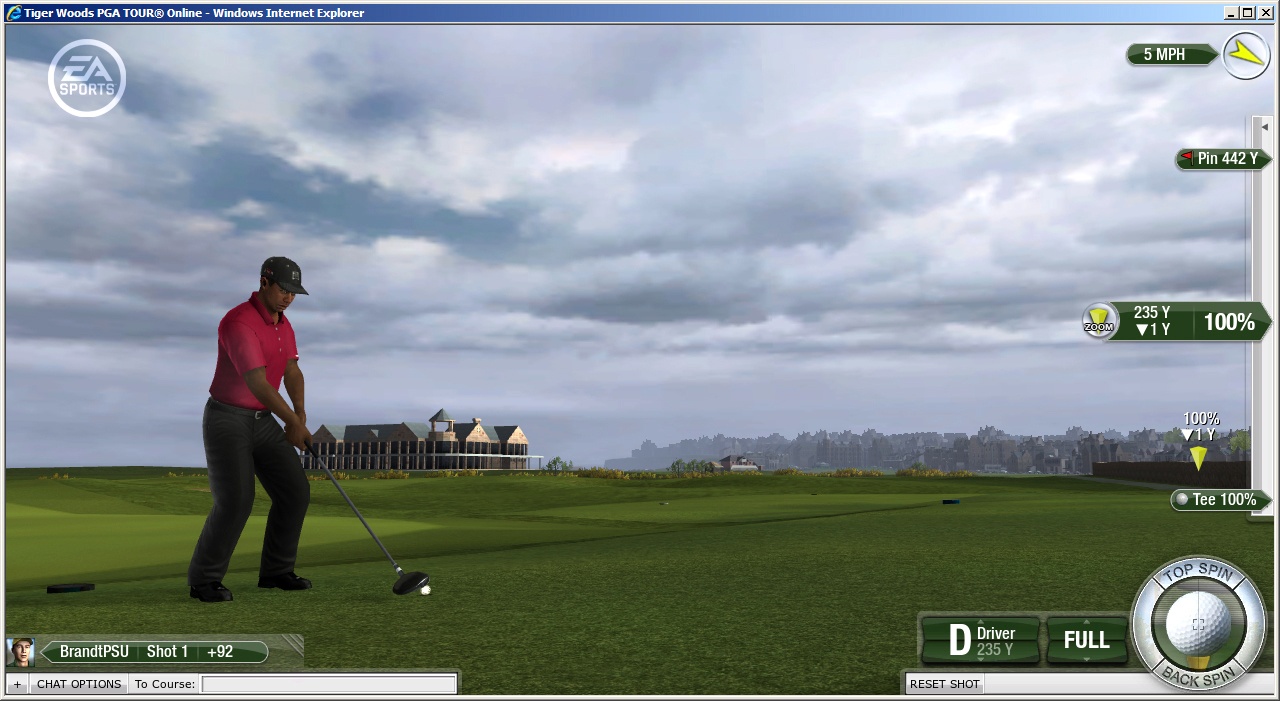 Скриншот из игры Tiger Woods PGA Tour Online - 60