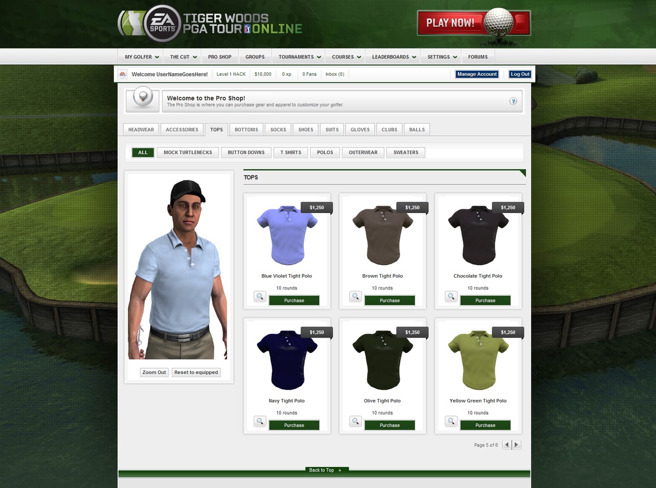 Скриншот из игры Tiger Woods PGA Tour Online - 23