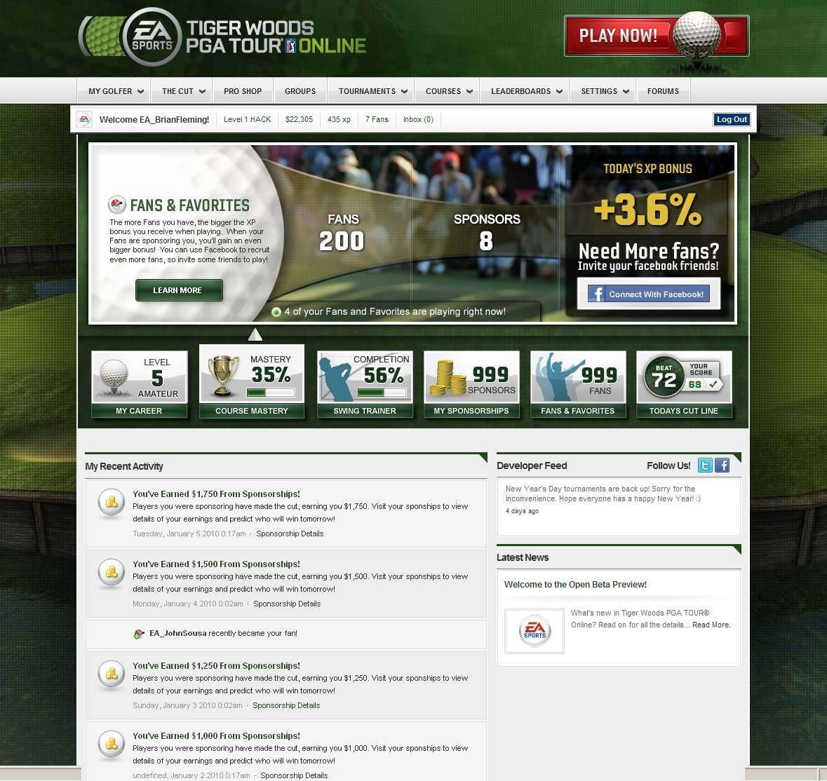 Скриншот из игры Tiger Woods PGA Tour Online - 37