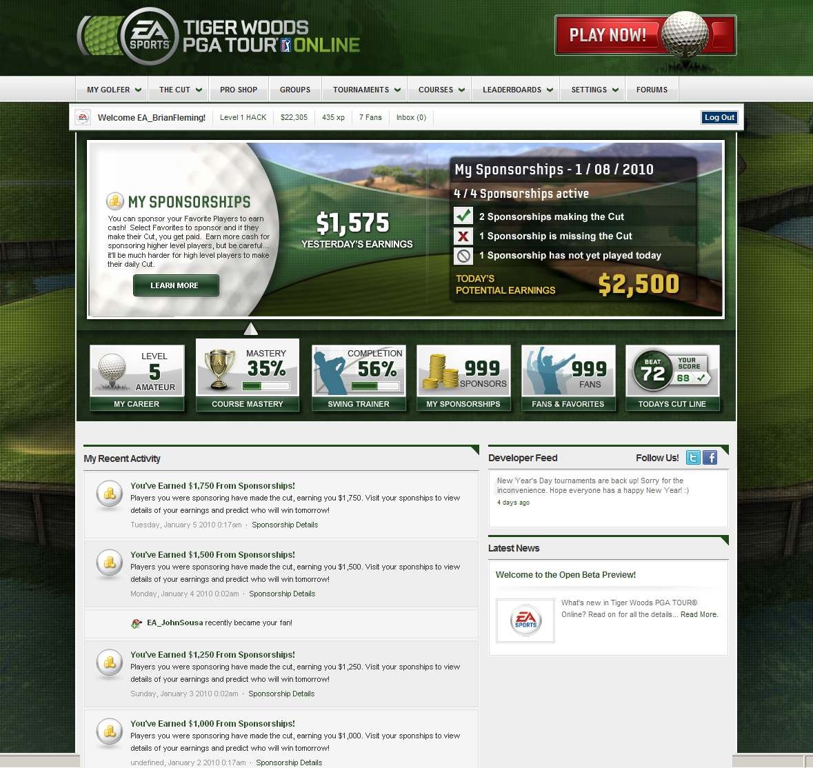Скриншот из игры Tiger Woods PGA Tour Online - 55