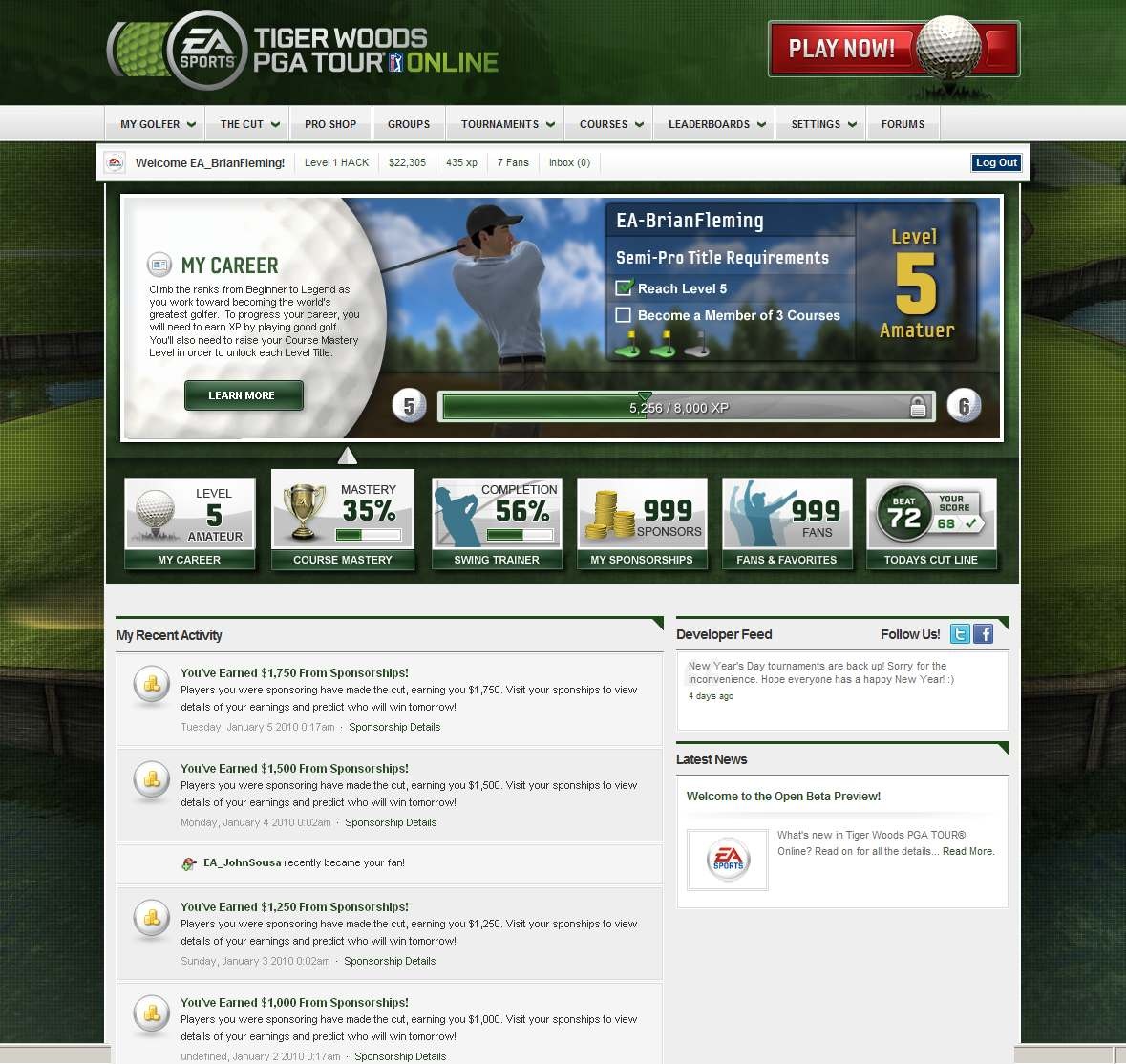 Скриншот из игры Tiger Woods PGA Tour Online - 42