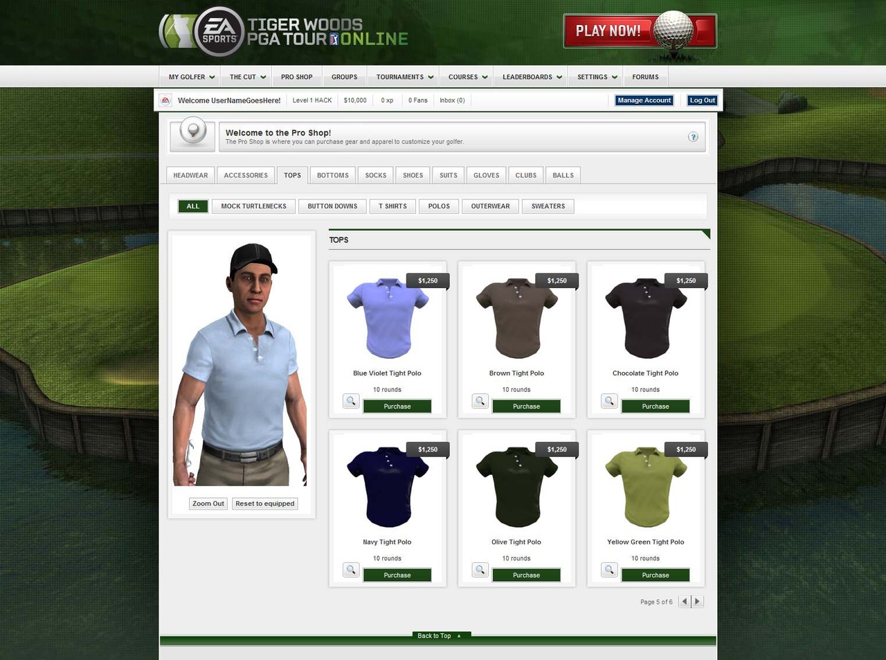 Скриншот из игры Tiger Woods PGA Tour Online - 30