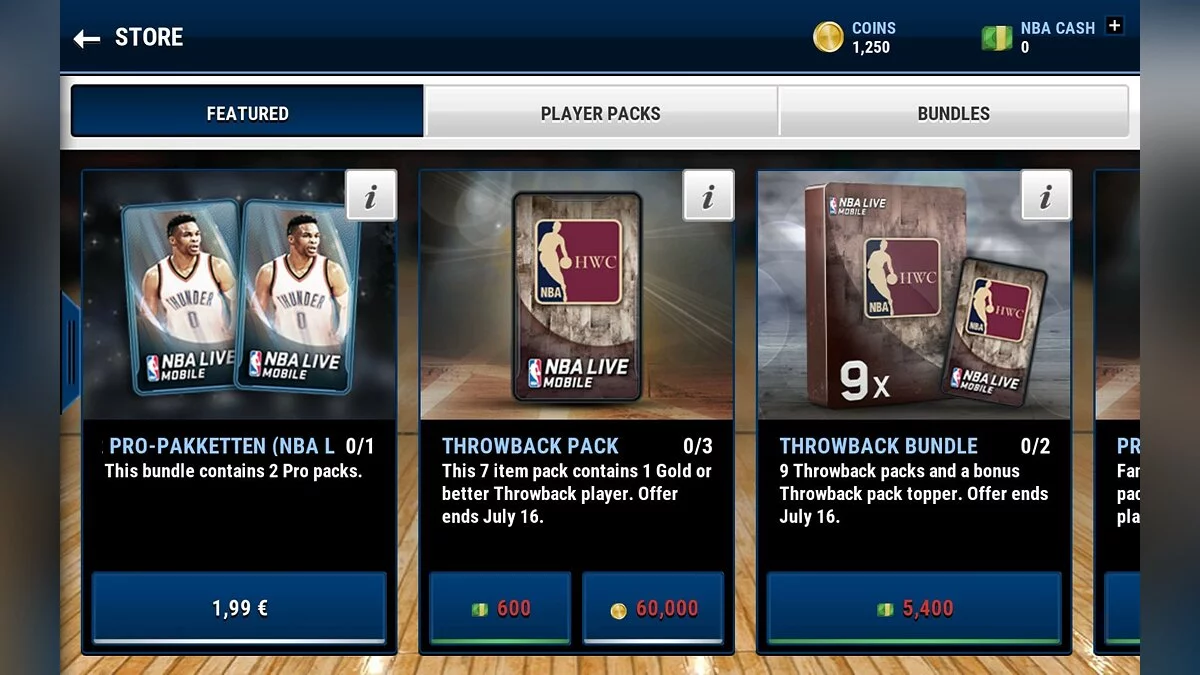 Скриншот из игры NBA Live Mobile - 2