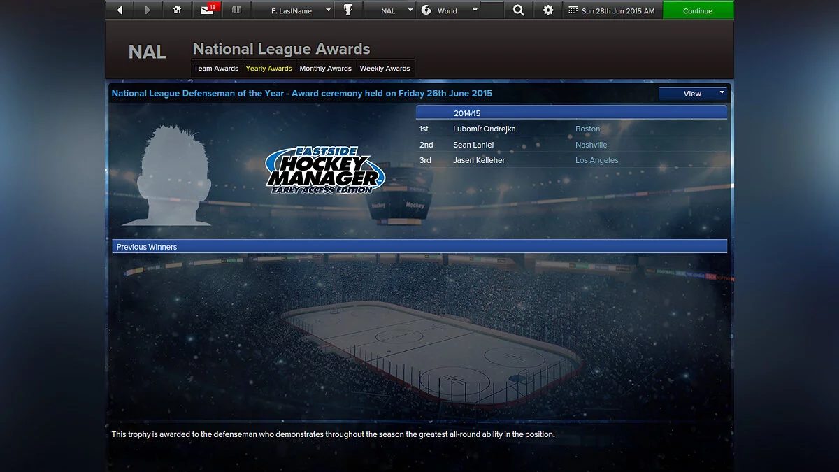 Скриншот из игры Eastside Hockey Manager - 2
