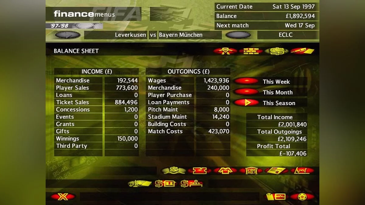 Скриншот из игры FIFA Soccer Manager - 2
