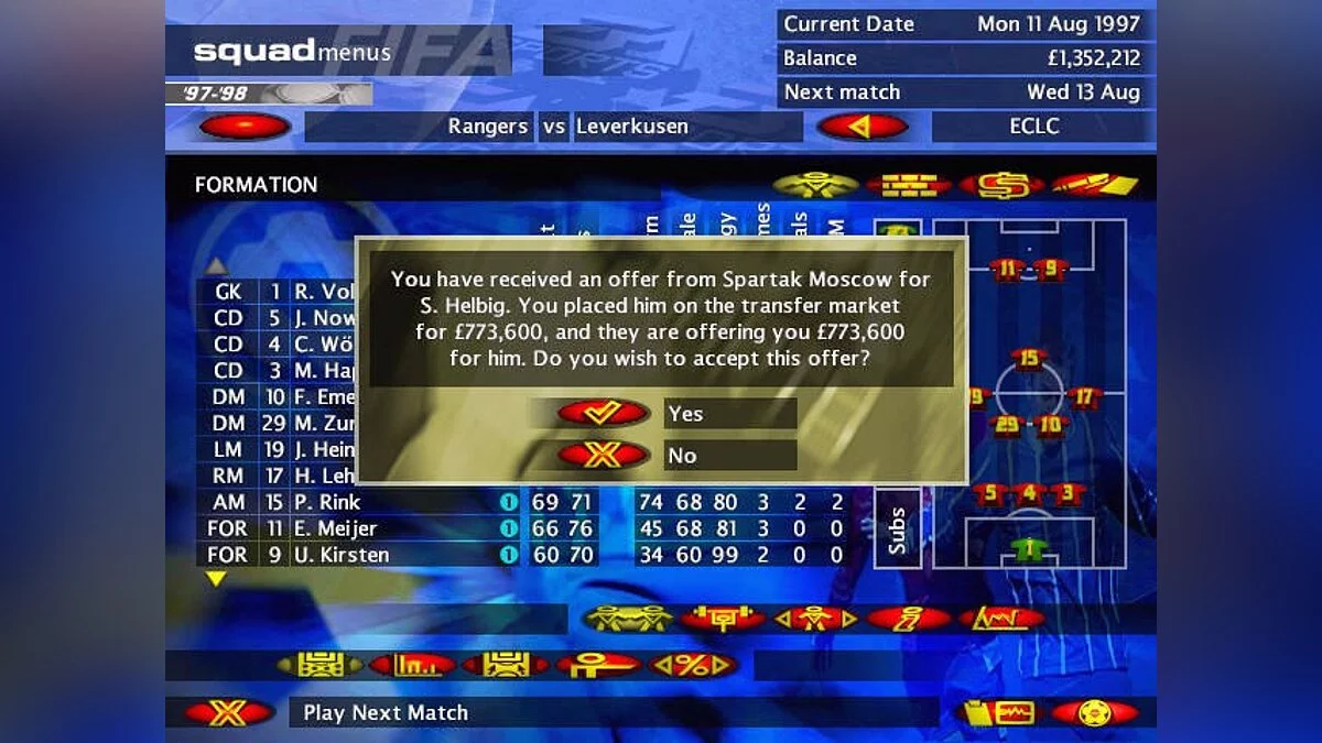 Скриншот из игры FIFA Soccer Manager - 5