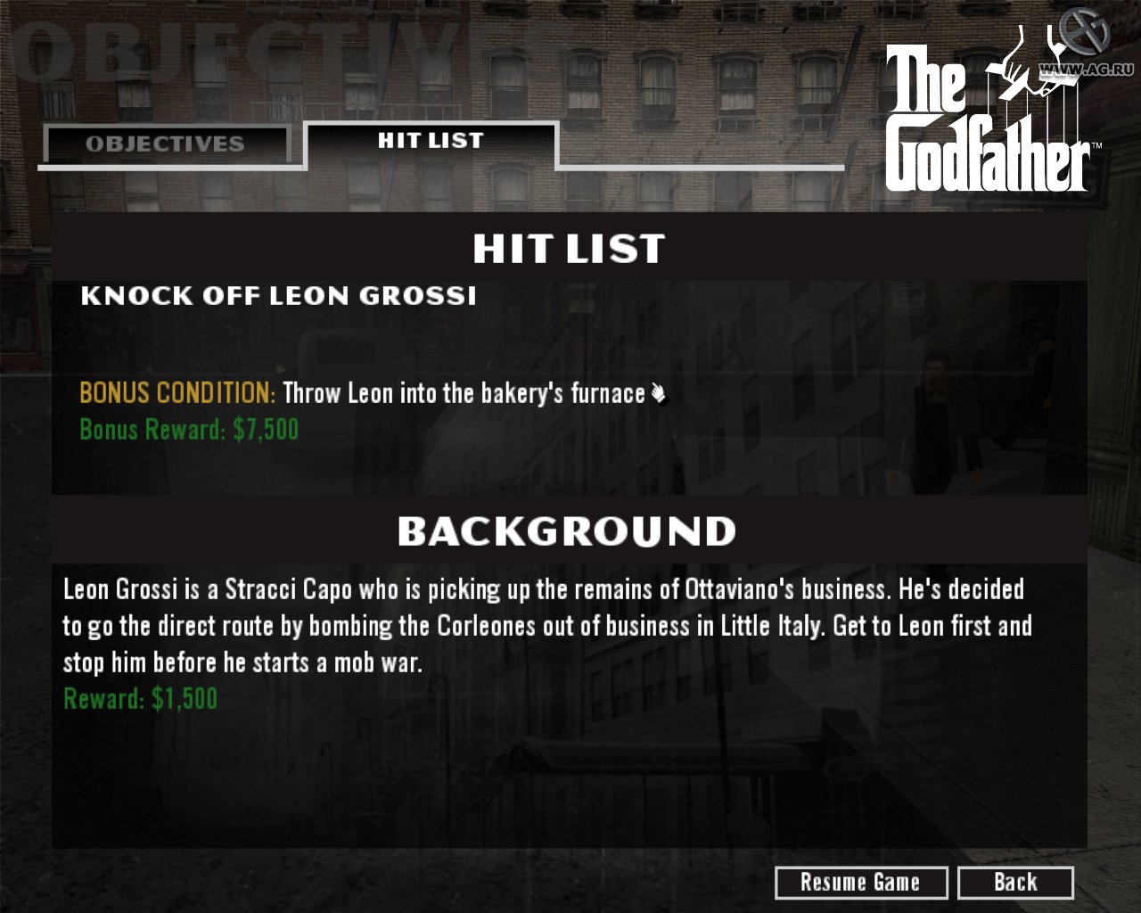 Скриншот из игры The Godfather: The Game - 62