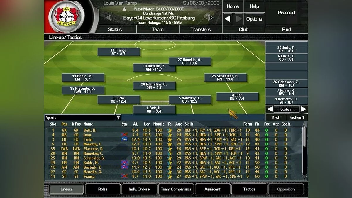 Скриншот из игры Total Club Manager 2004 - 17