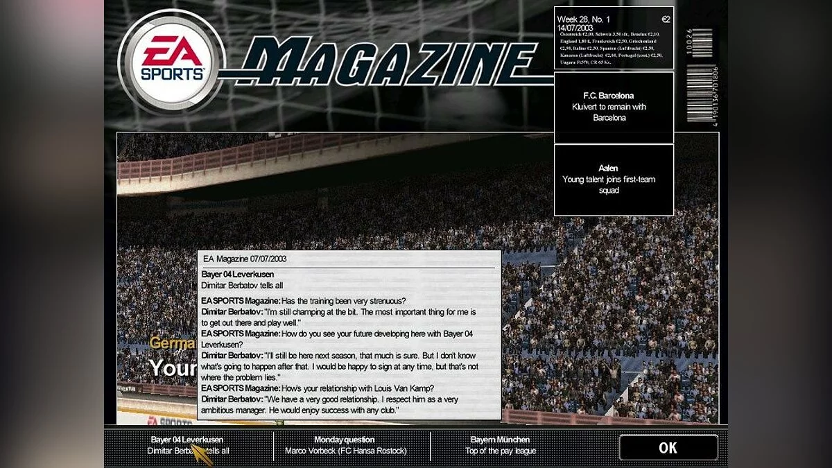 Скриншот из игры Total Club Manager 2004 - 24