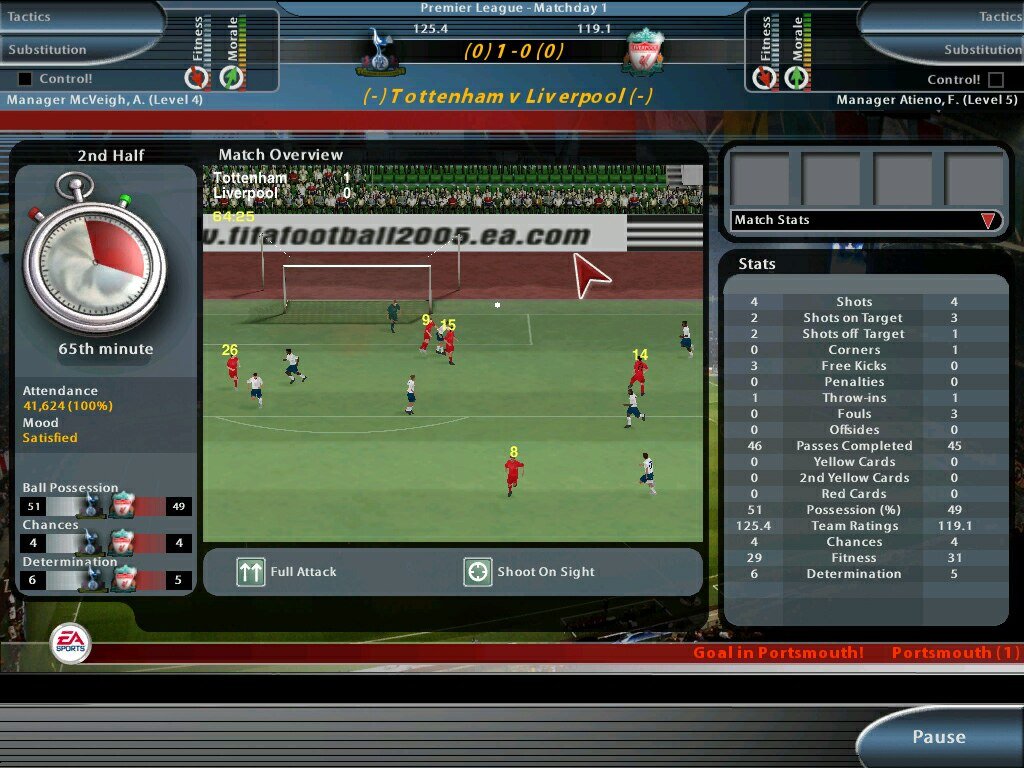 Скриншот из игры Total Club Manager 2005 - 20