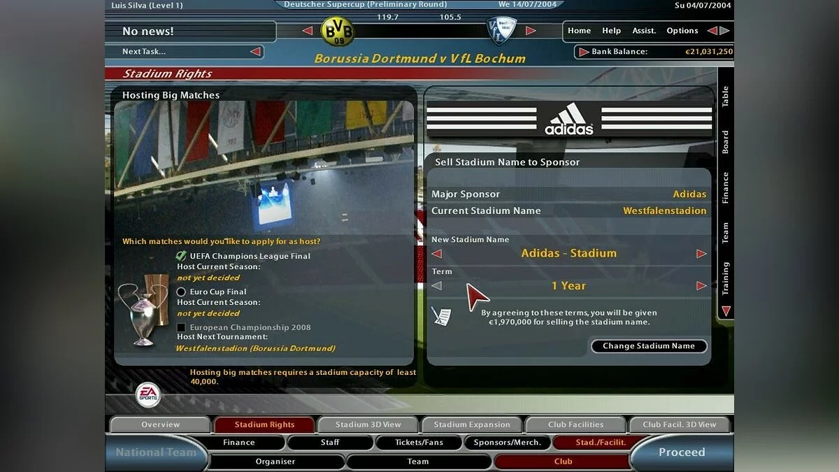 Скриншот из игры Total Club Manager 2005 - 6