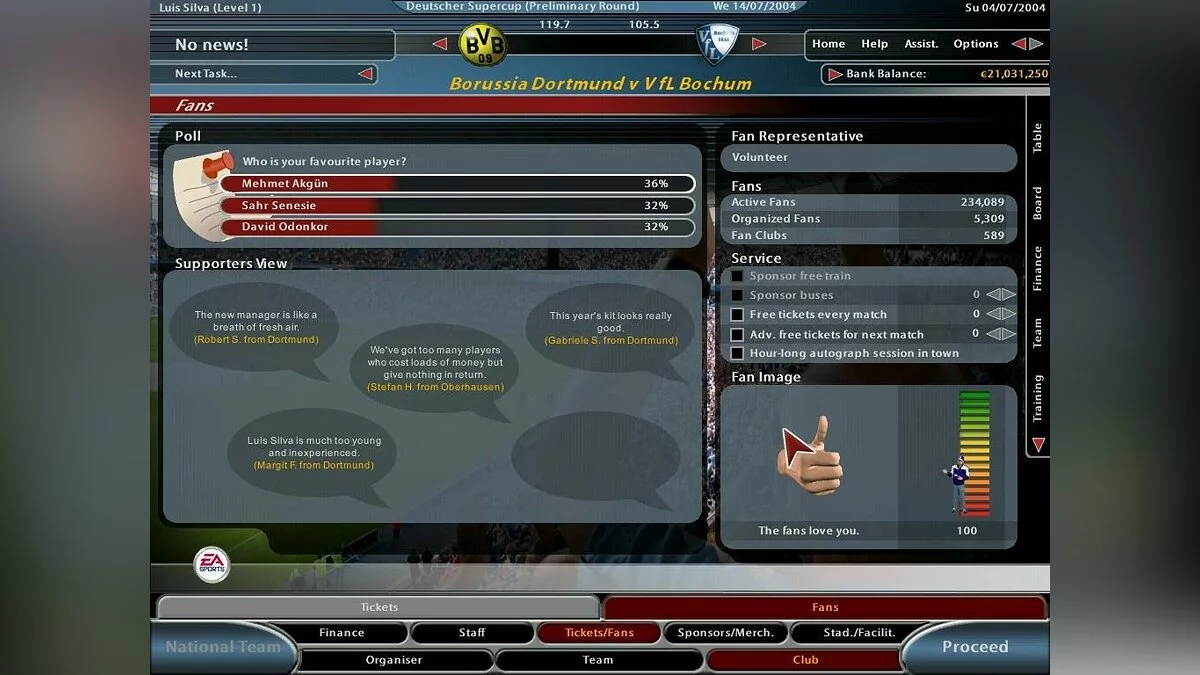 Скриншот из игры Total Club Manager 2005 - 27