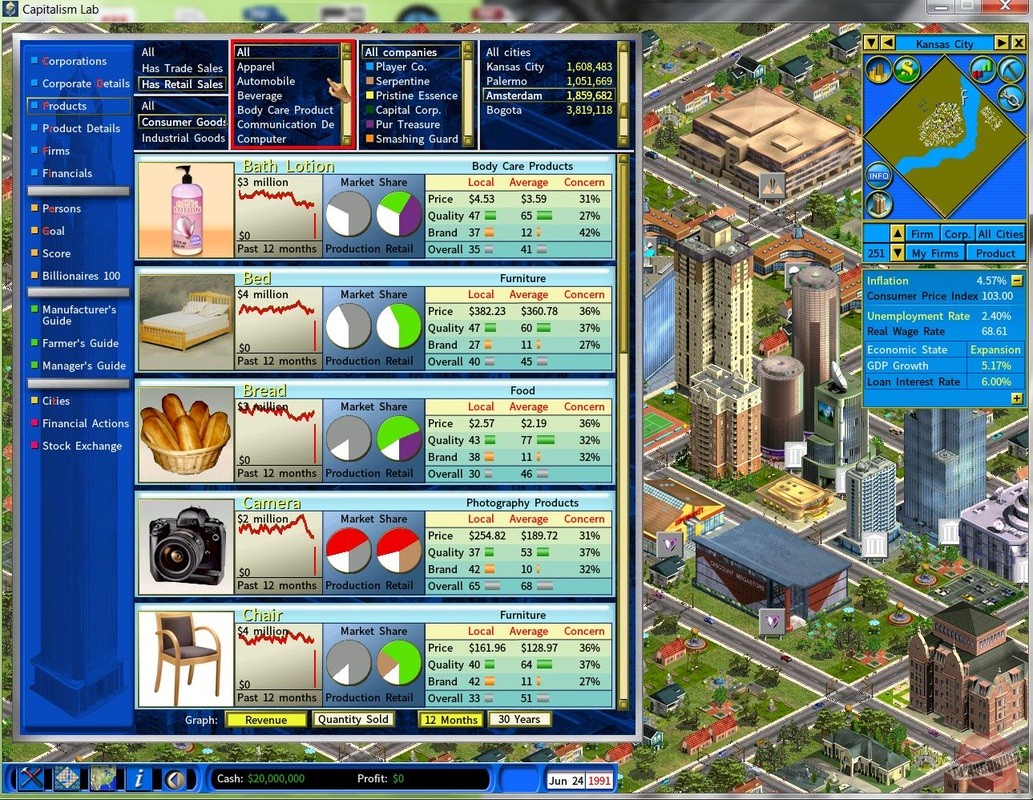 Скриншот из игры Capitalism Lab - 3