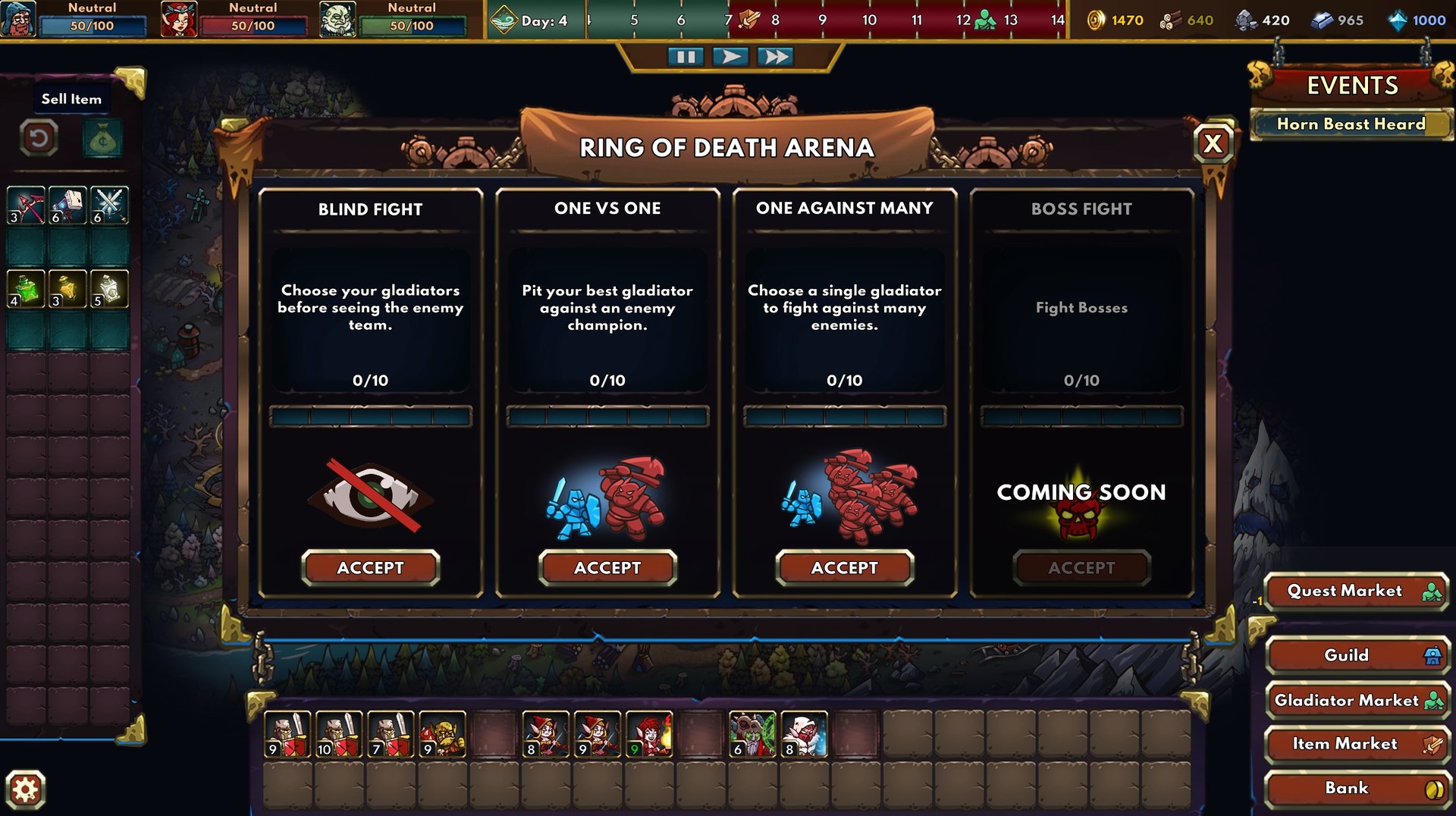 Скриншот из игры Gladiator Guild Manager - 3