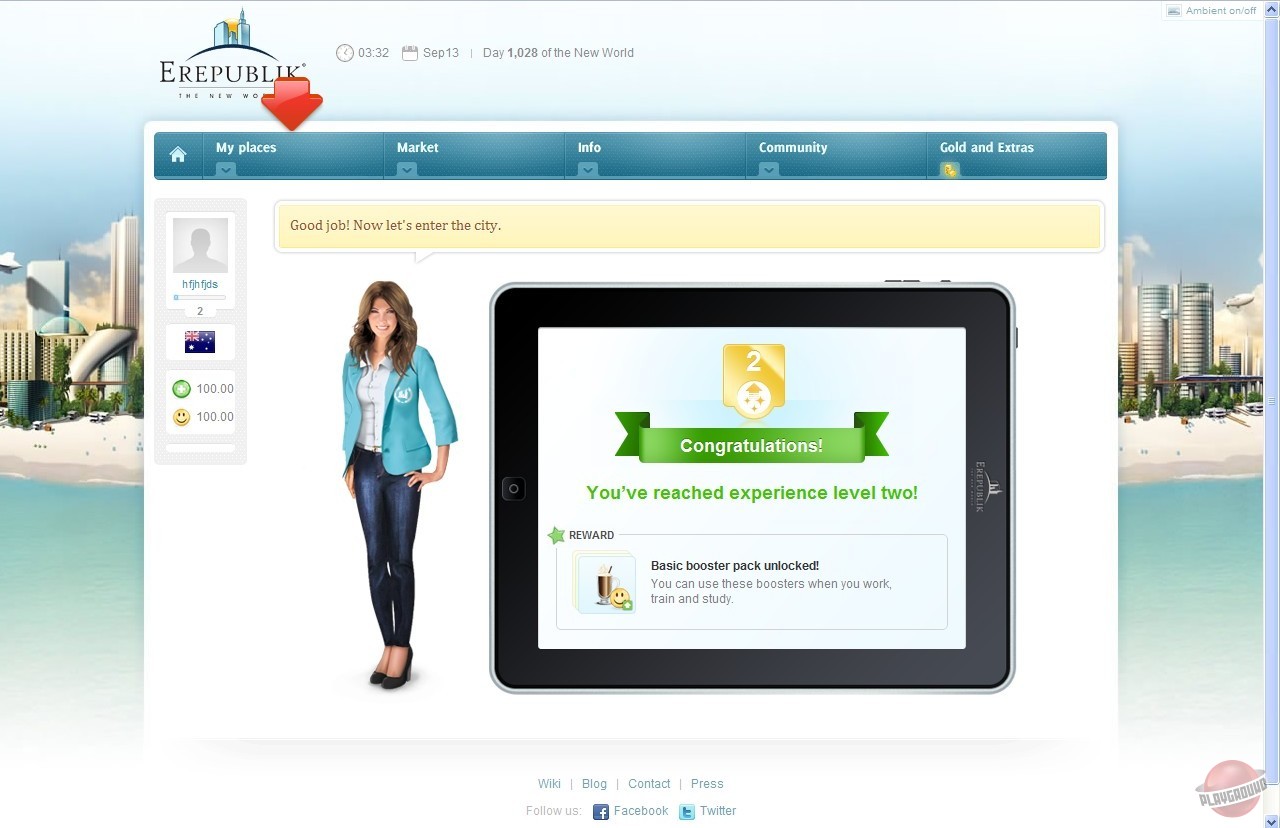 Скриншот из игры eRepublik - 2
