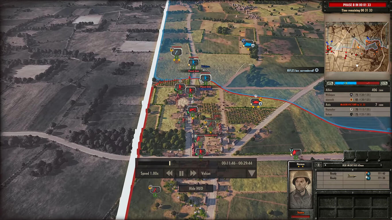 Скриншот из игры Steel Division: Normandy 44 - 46