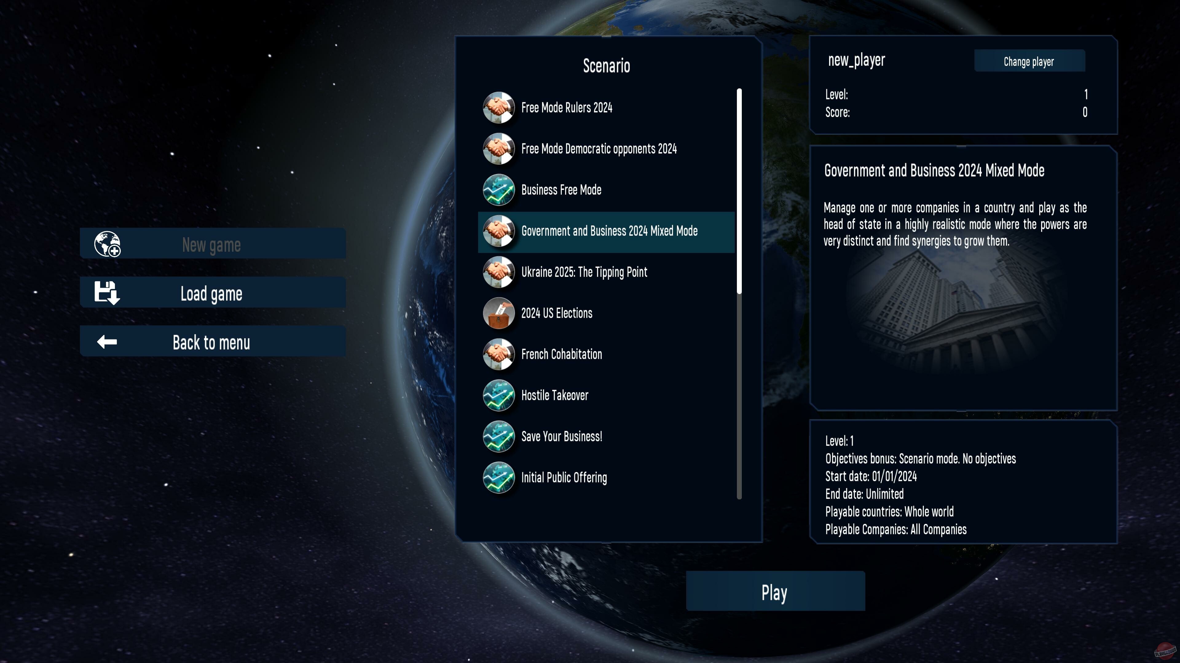 Скриншот из игры Geo-Political Simulator 5 - 2