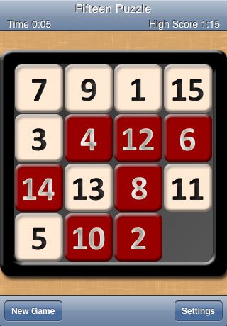 Скриншот из игры Fifteen Puzzle - 1