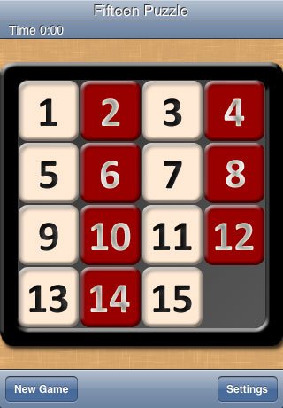 Скриншот из игры Fifteen Puzzle - 2