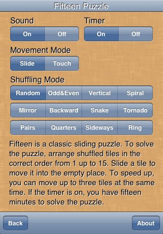 Скриншот из игры Fifteen Puzzle - 3