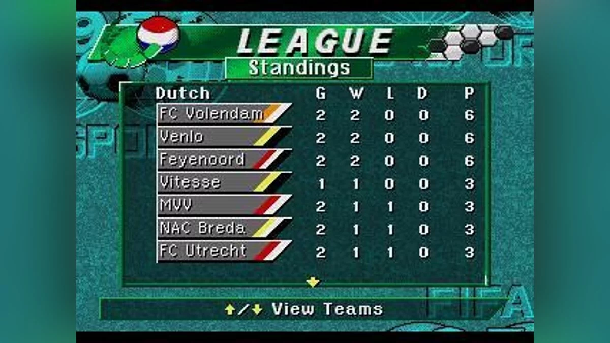 Скриншот из игры FIFA Soccer 95 - 10