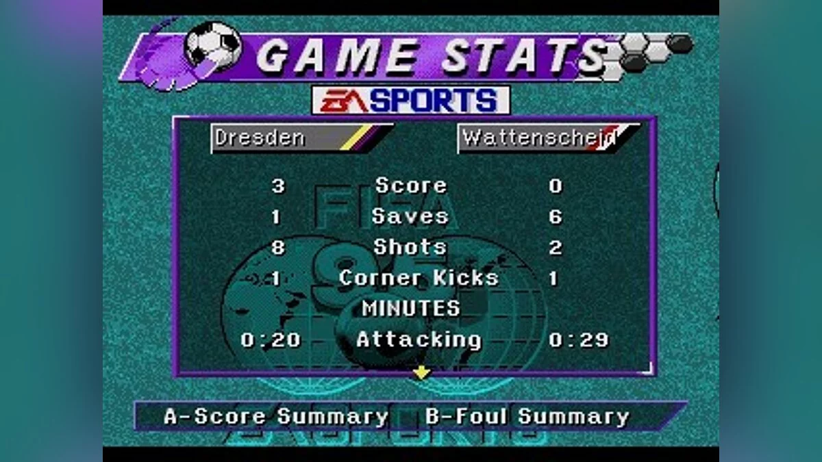 Скриншот из игры FIFA Soccer 95 - 7