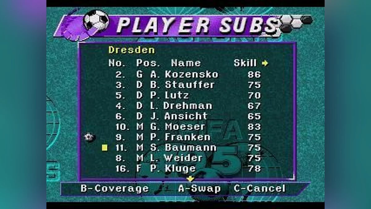 Скриншот из игры FIFA Soccer 95 - 2