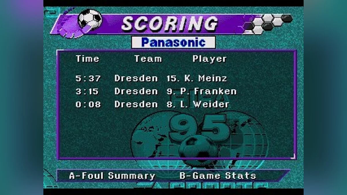 Скриншот из игры FIFA Soccer 95 - 4