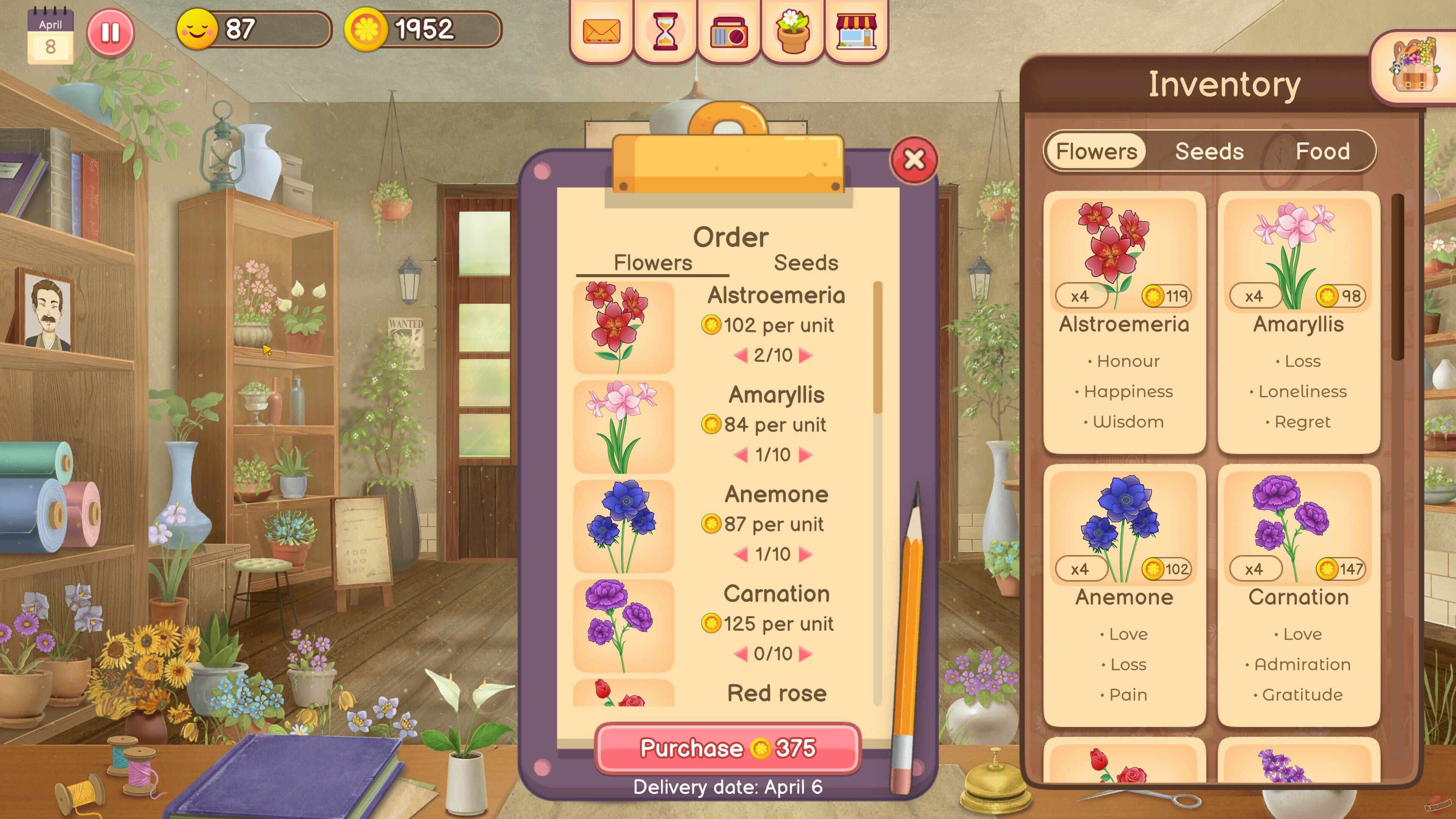 Скриншот из игры Hanako's Flower Shop - 6