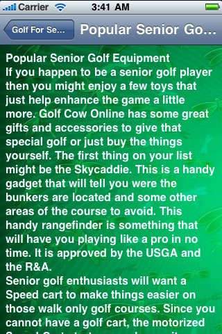 Скриншот из игры All About Golf For Seniors - 2