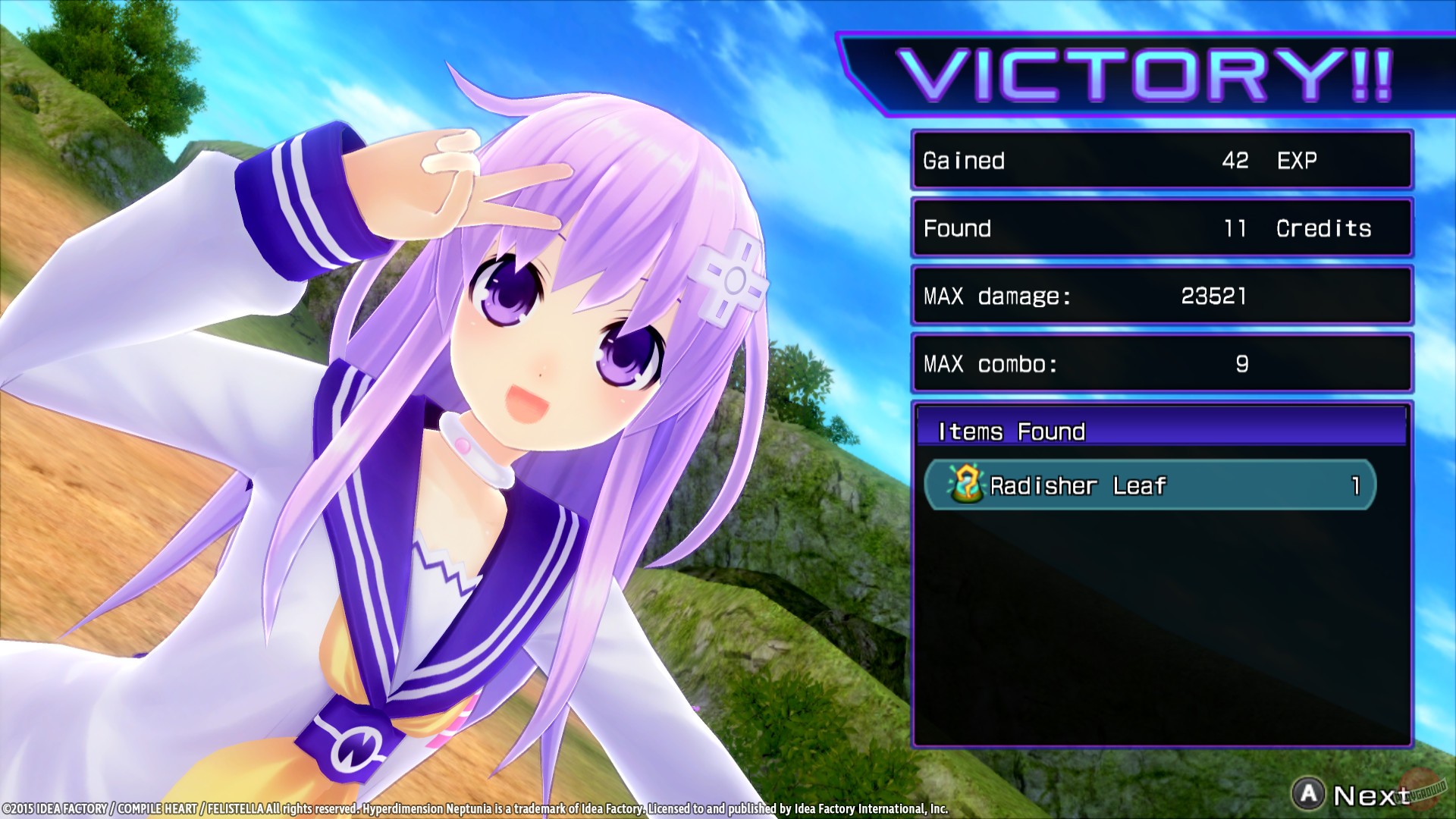 Скриншот из игры Hyperdimension Neptunia Re;Birth 2: Sisters Generation - 12