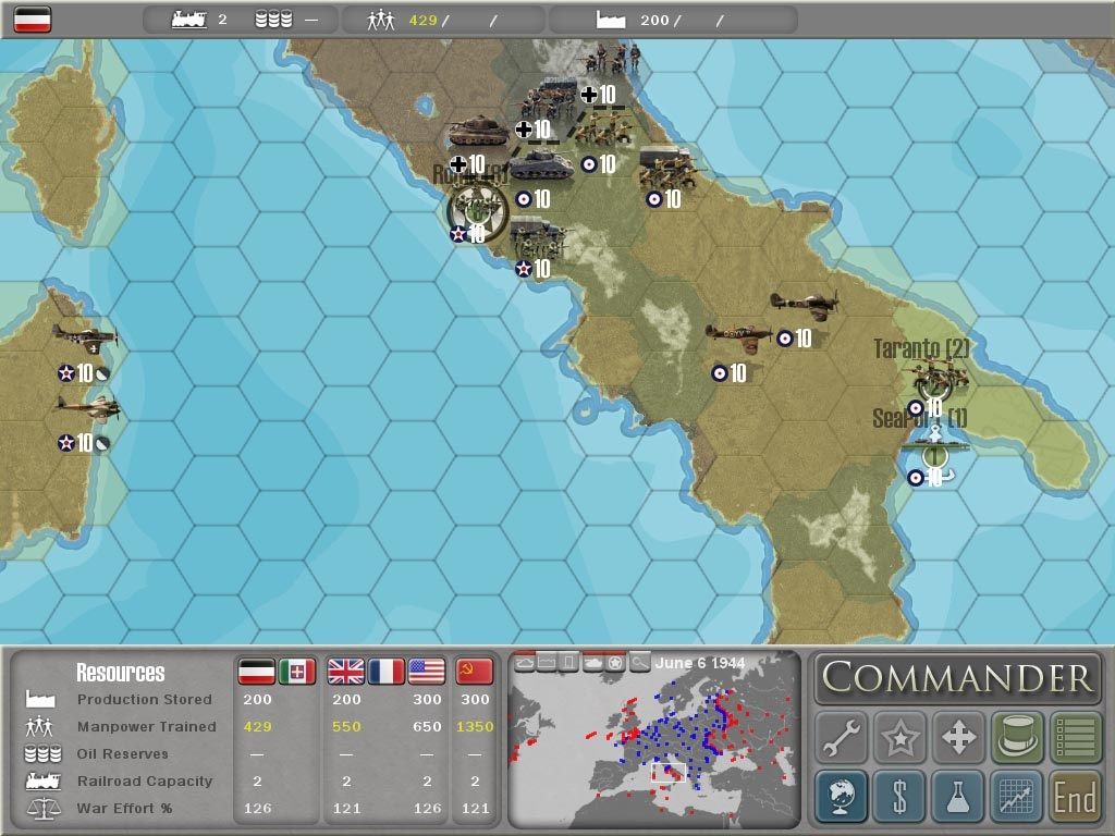 Скриншот из игры Commander: Europe at War - 1