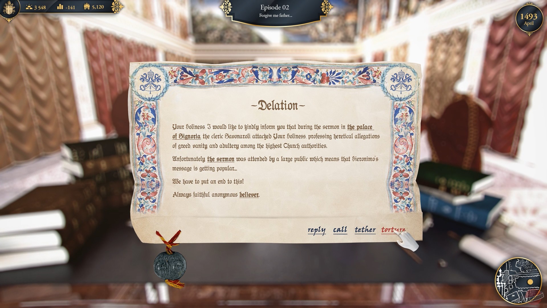 Скриншот из игры The Pope: Power & Sin - 20